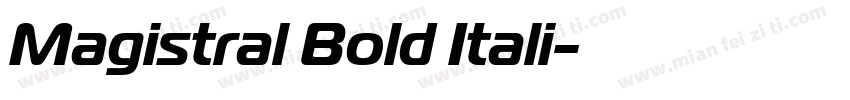 Magistral Bold Itali字体转换